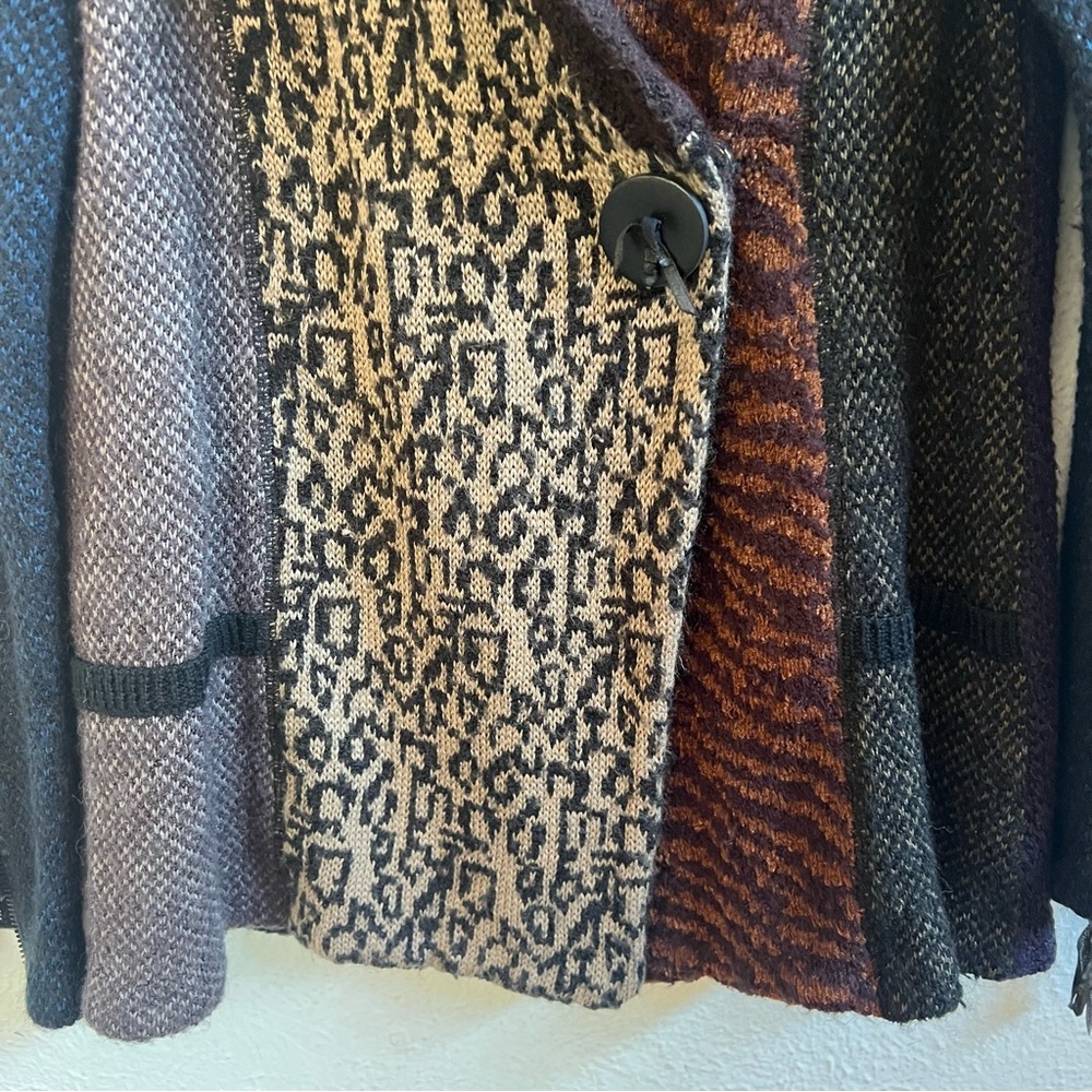 Curio boho knit mixed print cardigan jacket - Picture 5 of 9